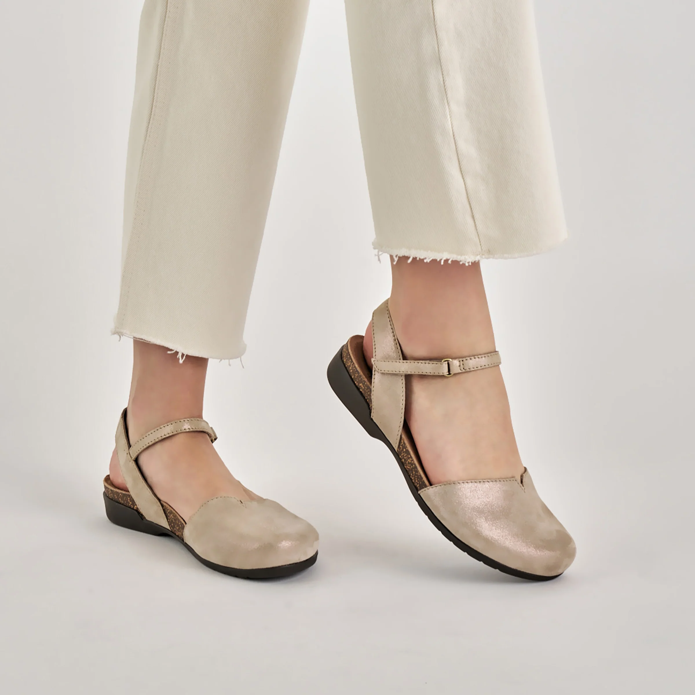 Rowan Beige Sparkle Suede - Image 2